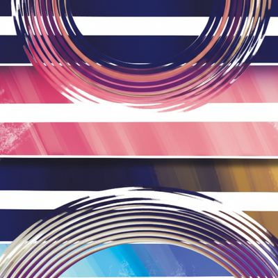 Abstract geometric artwork with vibrant patterns, 18 x 24" size.