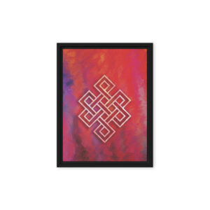 the eternal knot: infinite harmony – framed canvas