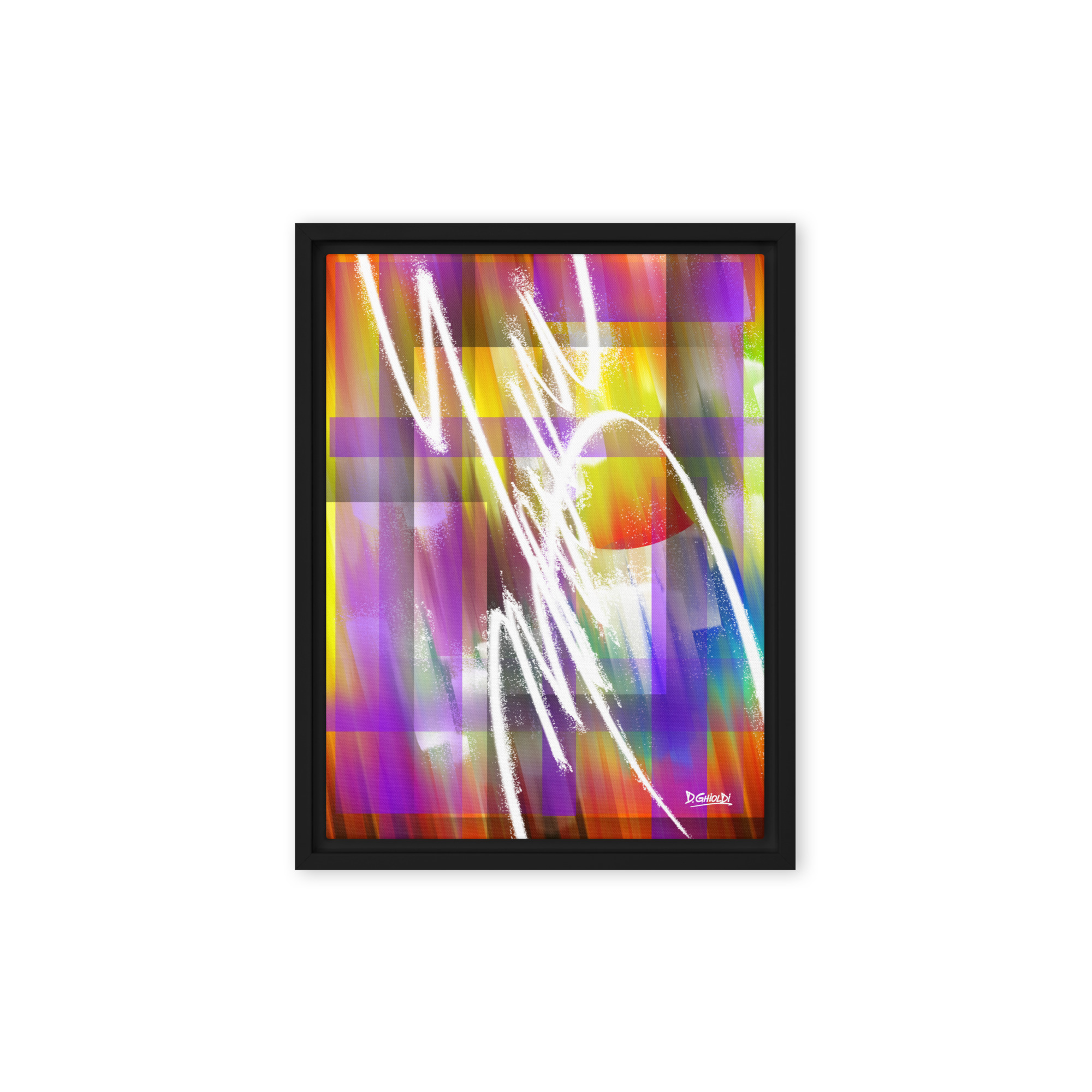 Chromatic Cascade - Framed canvas