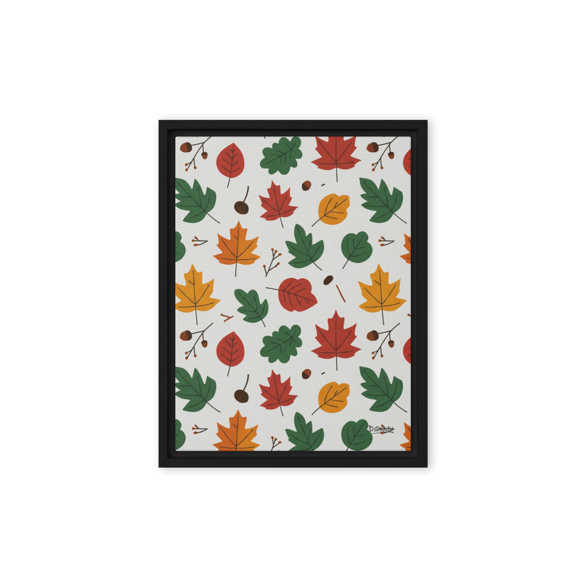 Botanical Autumn Leaves - Fine Art | Ghioldi Rosano Framed canvas - Image 2