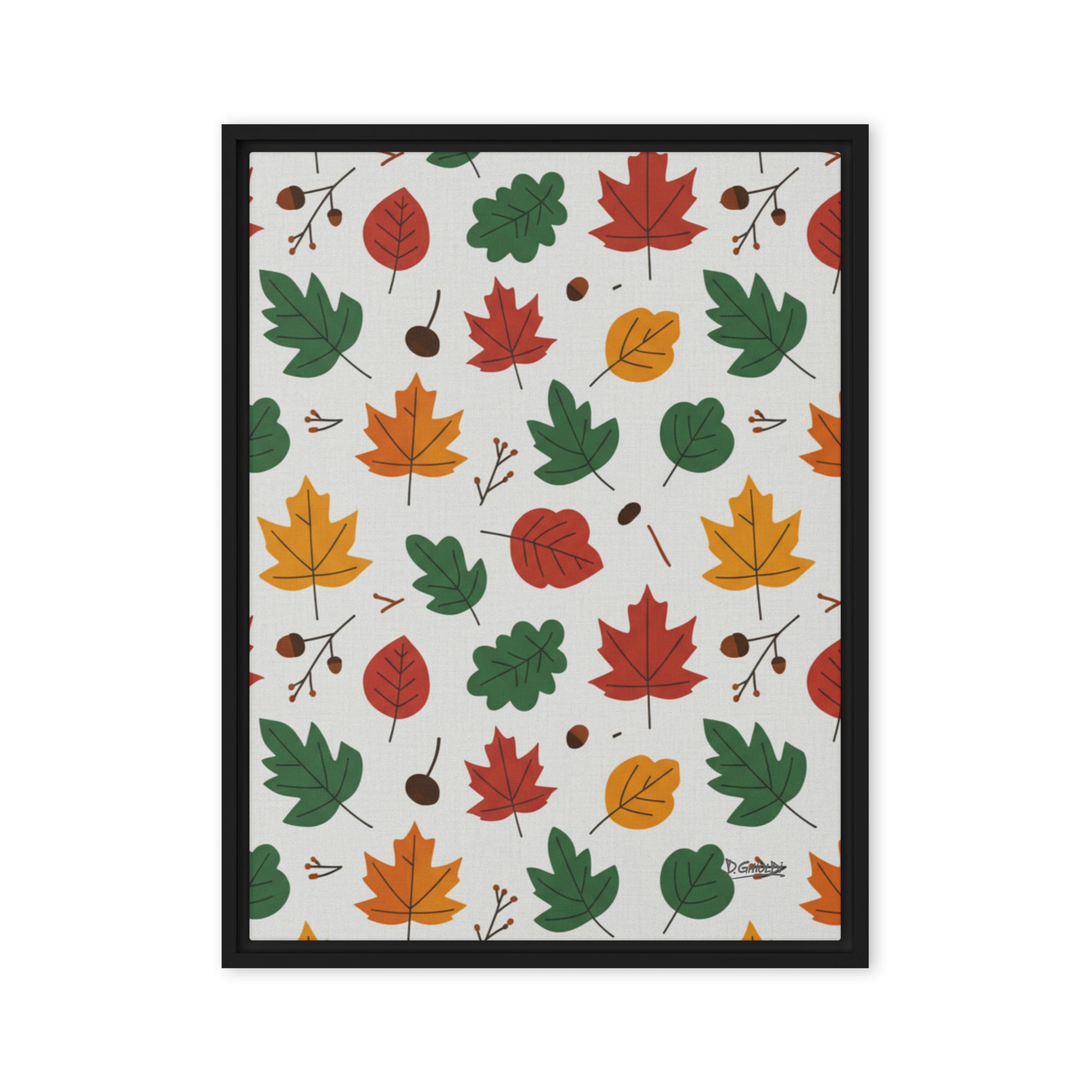 Botanical Autumn Leaves - Fine Art | Ghioldi Rosano Framed canvas - Image 3