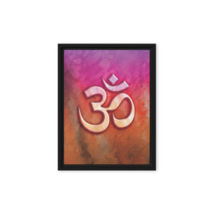 om symbol – spiritual harmony framed canvas
