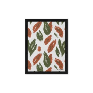 Earthy Brushstroke Leaves Canvas Abstract Botanical Art | Ghioldi Rosano