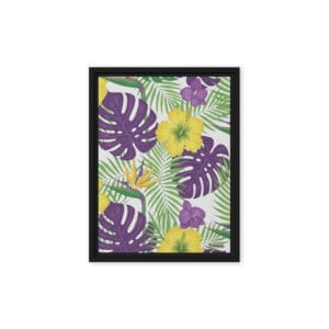 Tropical Bloom Vibrance - Exotic Floral Framed Canvas | Ghioldi Rosano